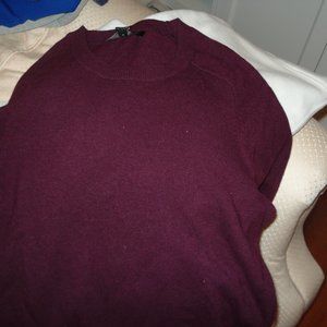 BR Italian Merino wool Burgundy pullover, XS NWT